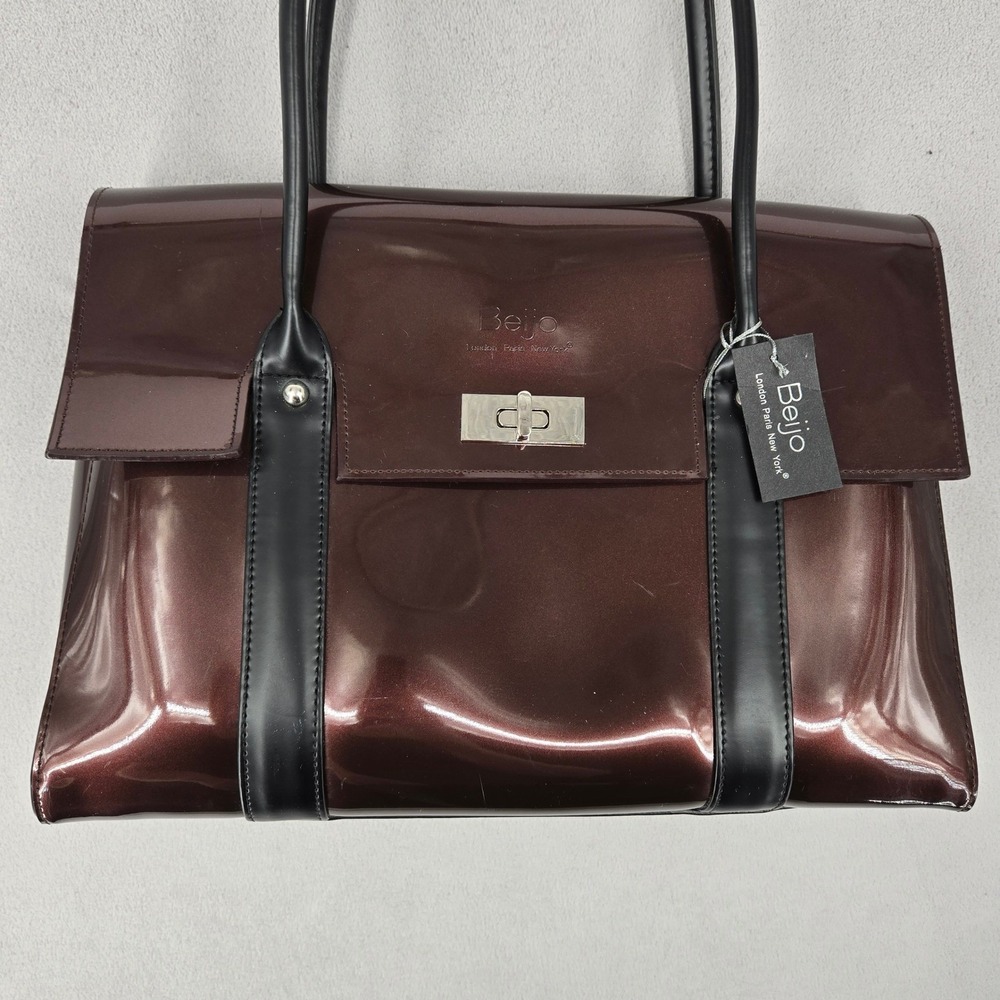 Beijo Women NWT Pearlescent Shoulder Bag Y2K 2000's Chic Glossy Handbag